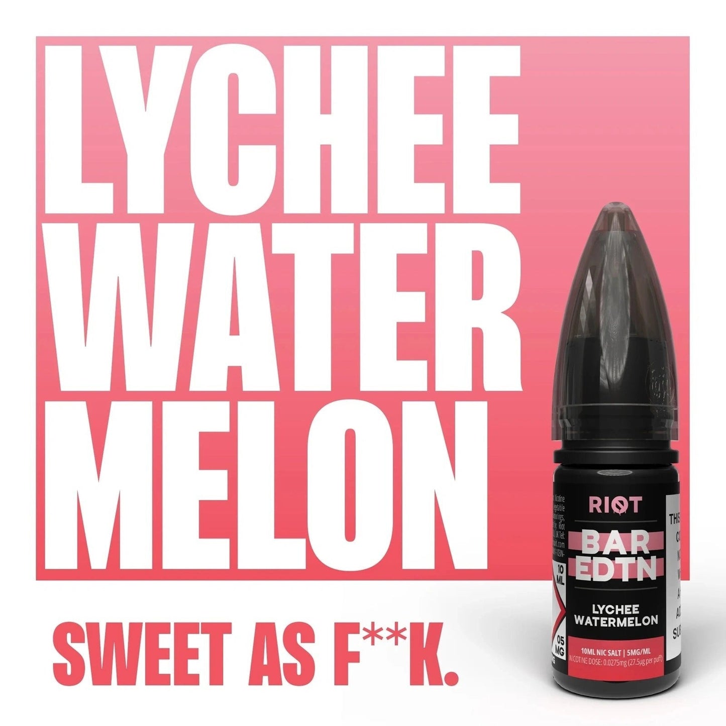 Riot Squad Bar Edition Lychee Watermelon Nic Salt E-Liquid 10ml