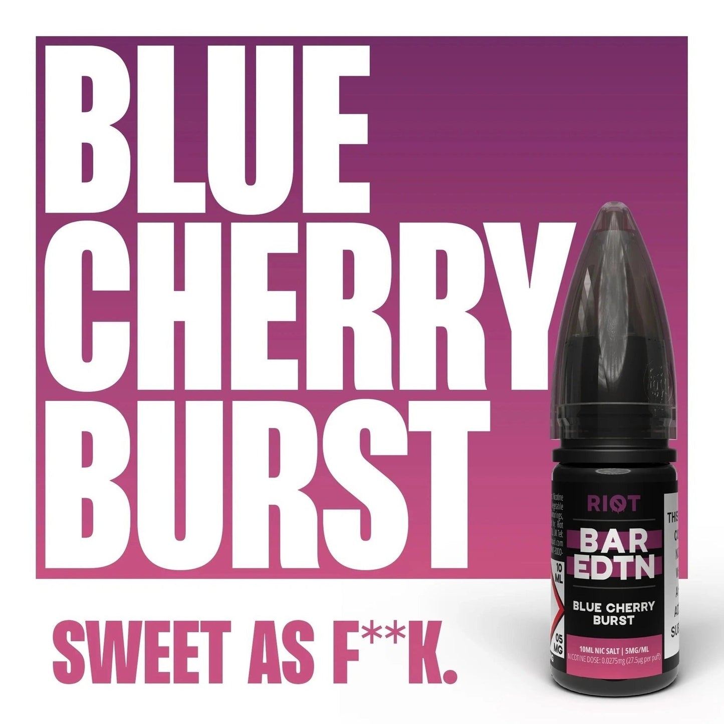 Riot Squad Bar Edition Blue Cherry Burst Nic Salt E-Liquid 10ml