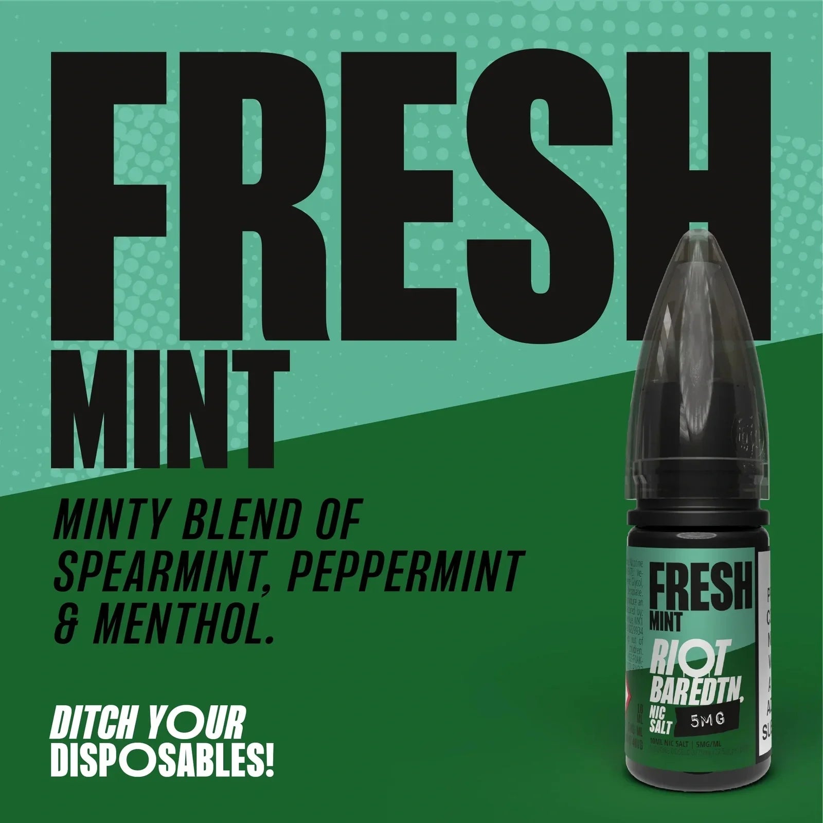 Riot Squad Bar Edition Fresh Mint Nic Salt E-Liquid 10ml