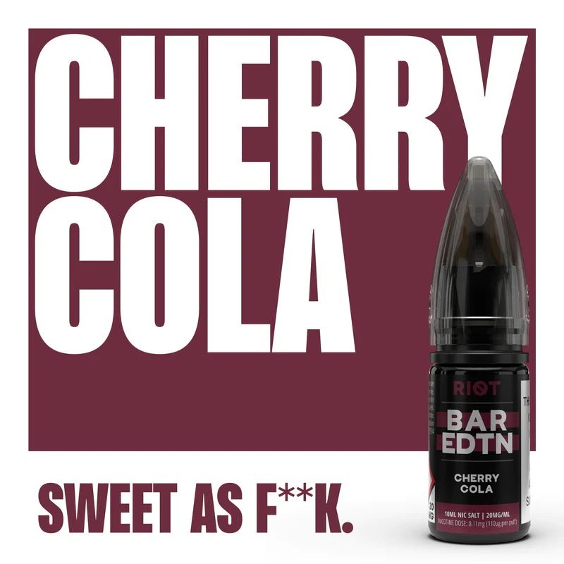 Riot Squad Bar Edition Cherry Cola Nic Salt E-Liquid 10ml