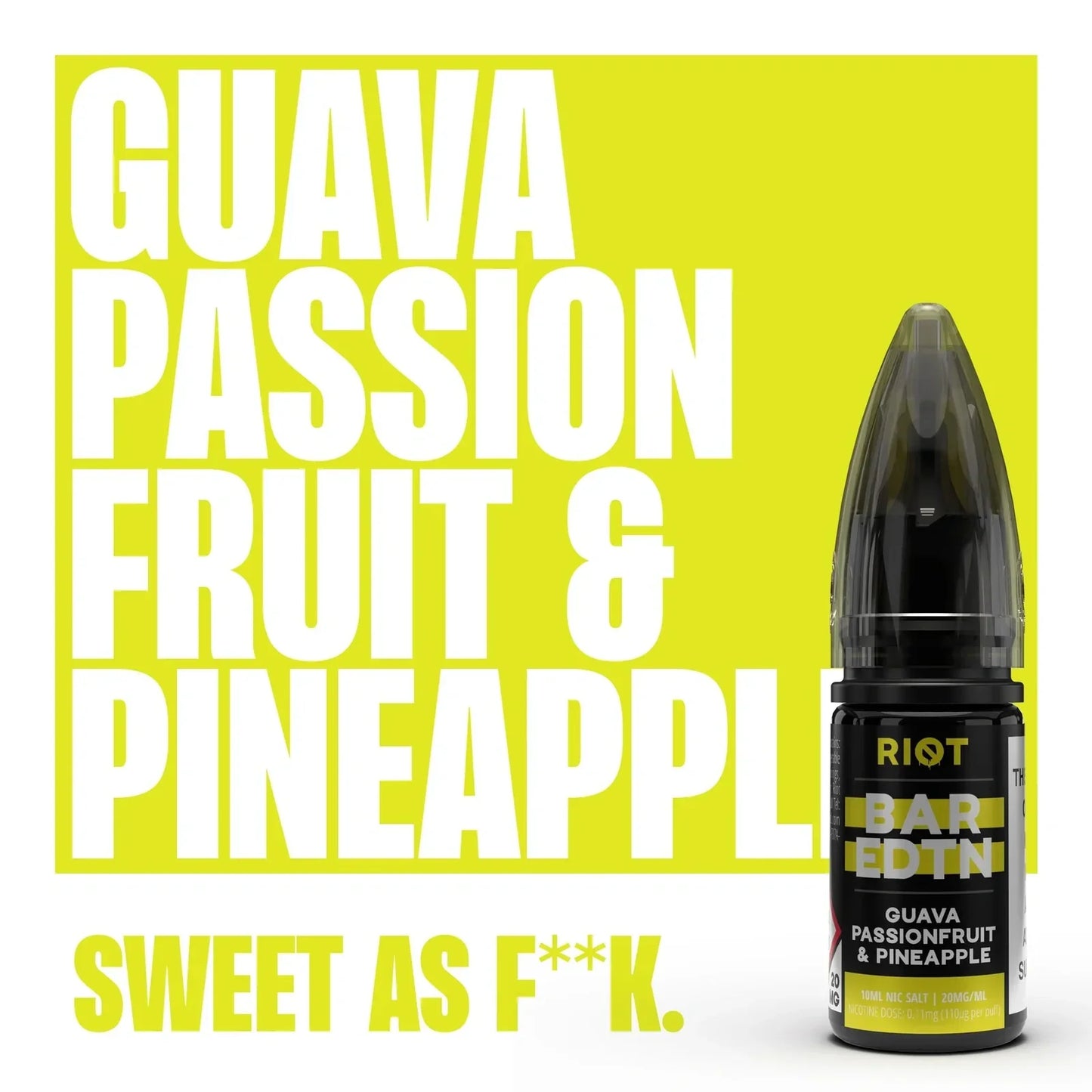 Riot Squad Bar Edition Guava Passionfruit Pineapple Nic Salt E-Liquid 10ml