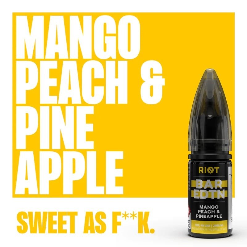 Riot Squad Bar Edition Mango Peach Pineapple Nic Salt E-Liquid 10ml