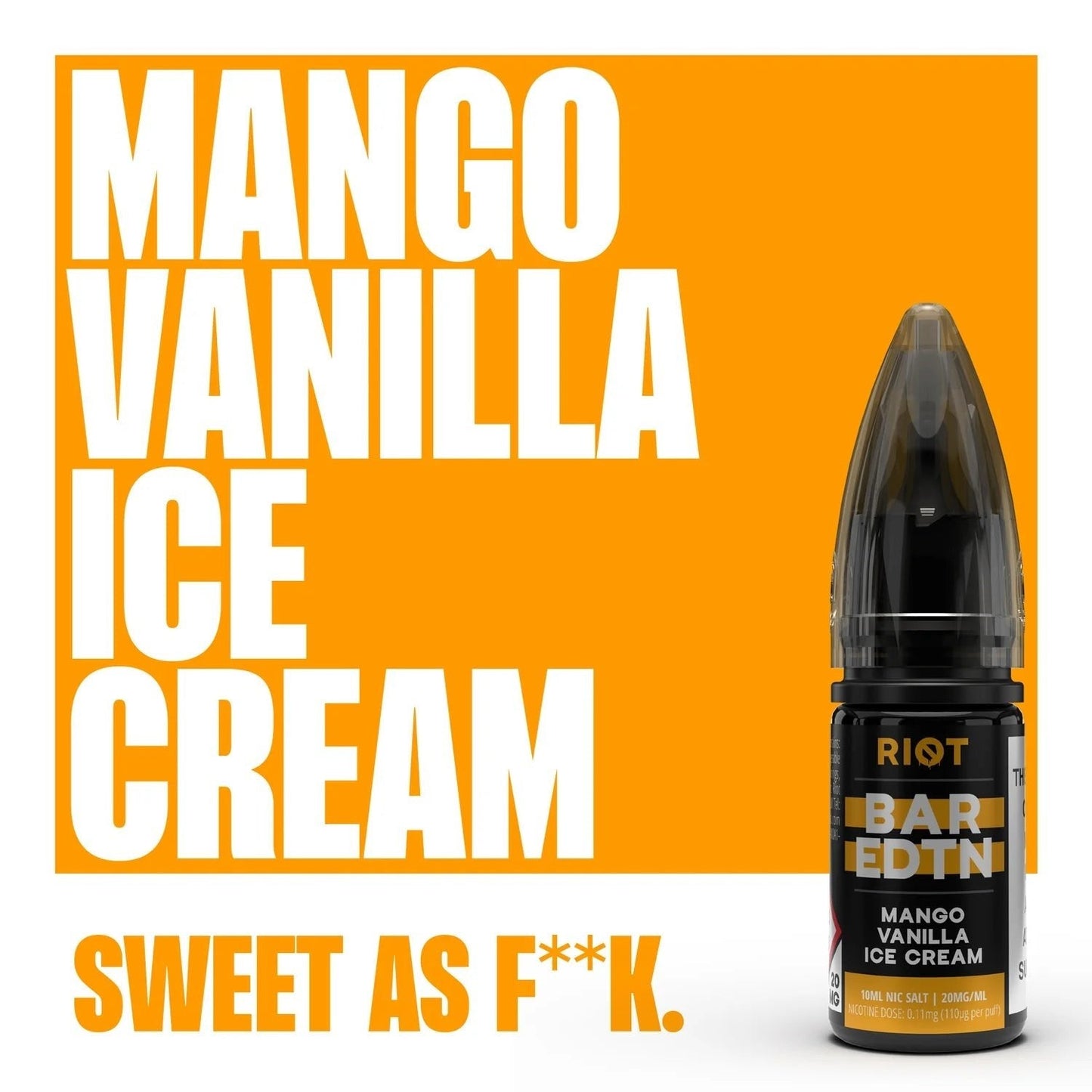 Riot Squad Bar Edition Mango Vanilla Nic Salt E-Liquid 10ml