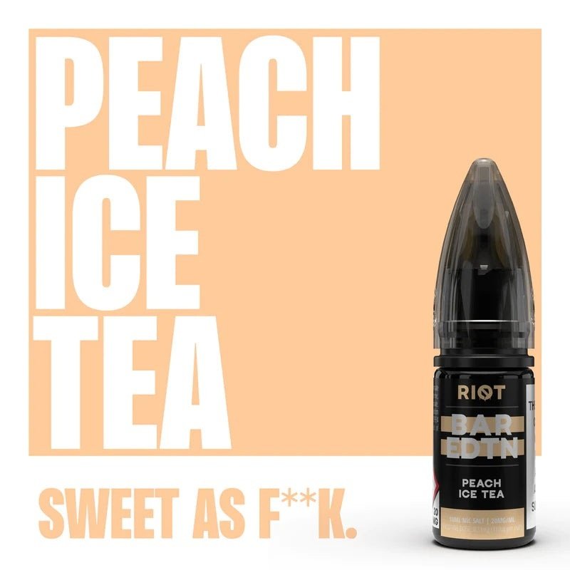 Riot Squad Bar Edition Peach Ice Tea Nic Salt E-Liquid 10ml