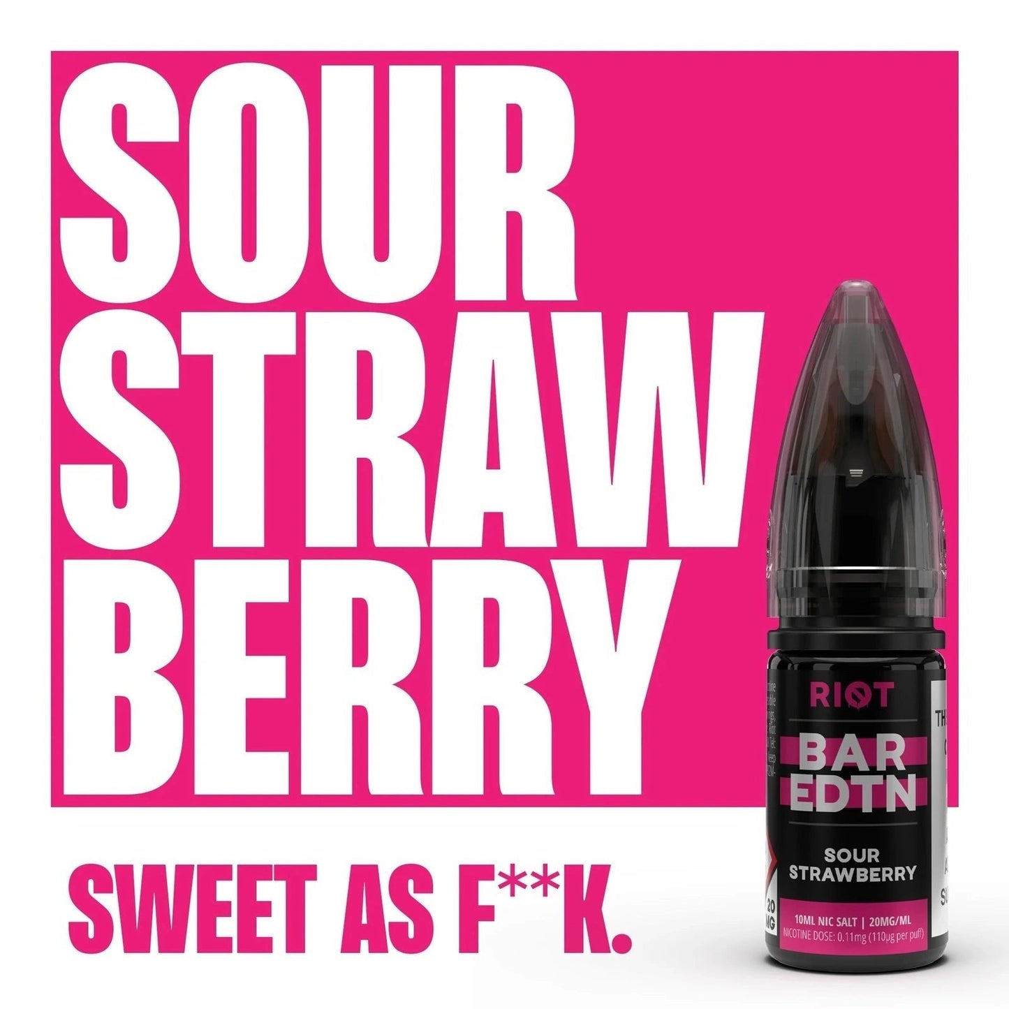 Riot Squad Bar Edition Sour Strawberry Nic Salt E-Liquid 10ml