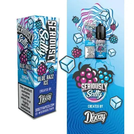 Doozy Seriously Salty Blue Razz Ice Nic Salt E-Liquid 10ml