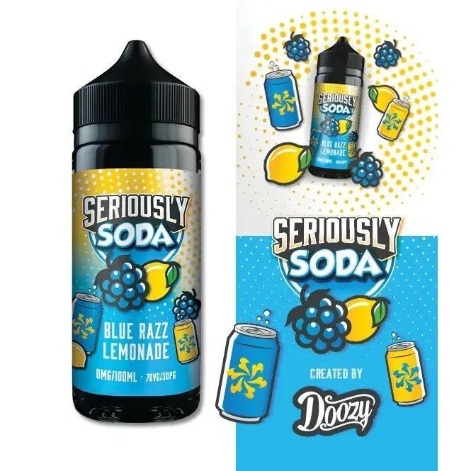 Doozy Seriously Soda Blue Razz Lemonade E-liquid Shortfill 100ml