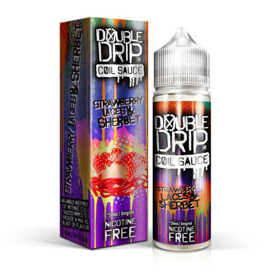 Double Drip Strawberry Laces &amp; Sherbet Shortfill E-Liquid 50ml