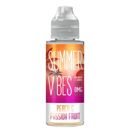 Summer Vibes Peach &amp; Passionfruit Shortfill E-Liquid 100ml
