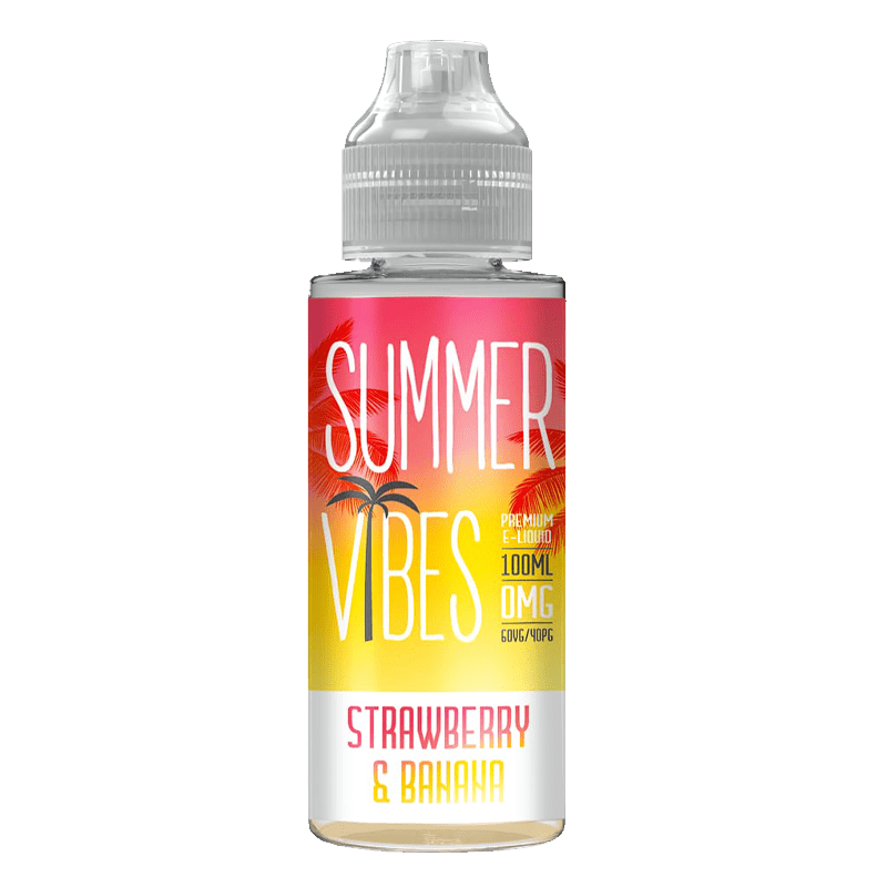 Summer Vibes Strawberry &amp; Banana Shortfill E-Liquid 100ml