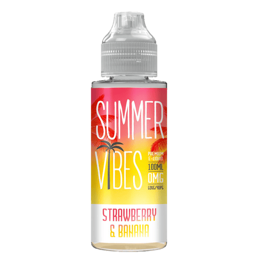 Summer Vibes Strawberry &amp; Banana Shortfill E-Liquid 100ml