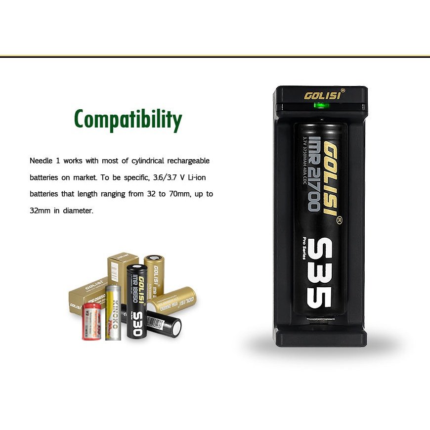 Golisi Needle 1 USB Vape Battery Charger