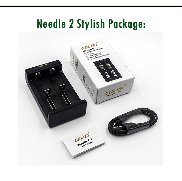 Golisi Needle 2 USB Vape Battery Charger