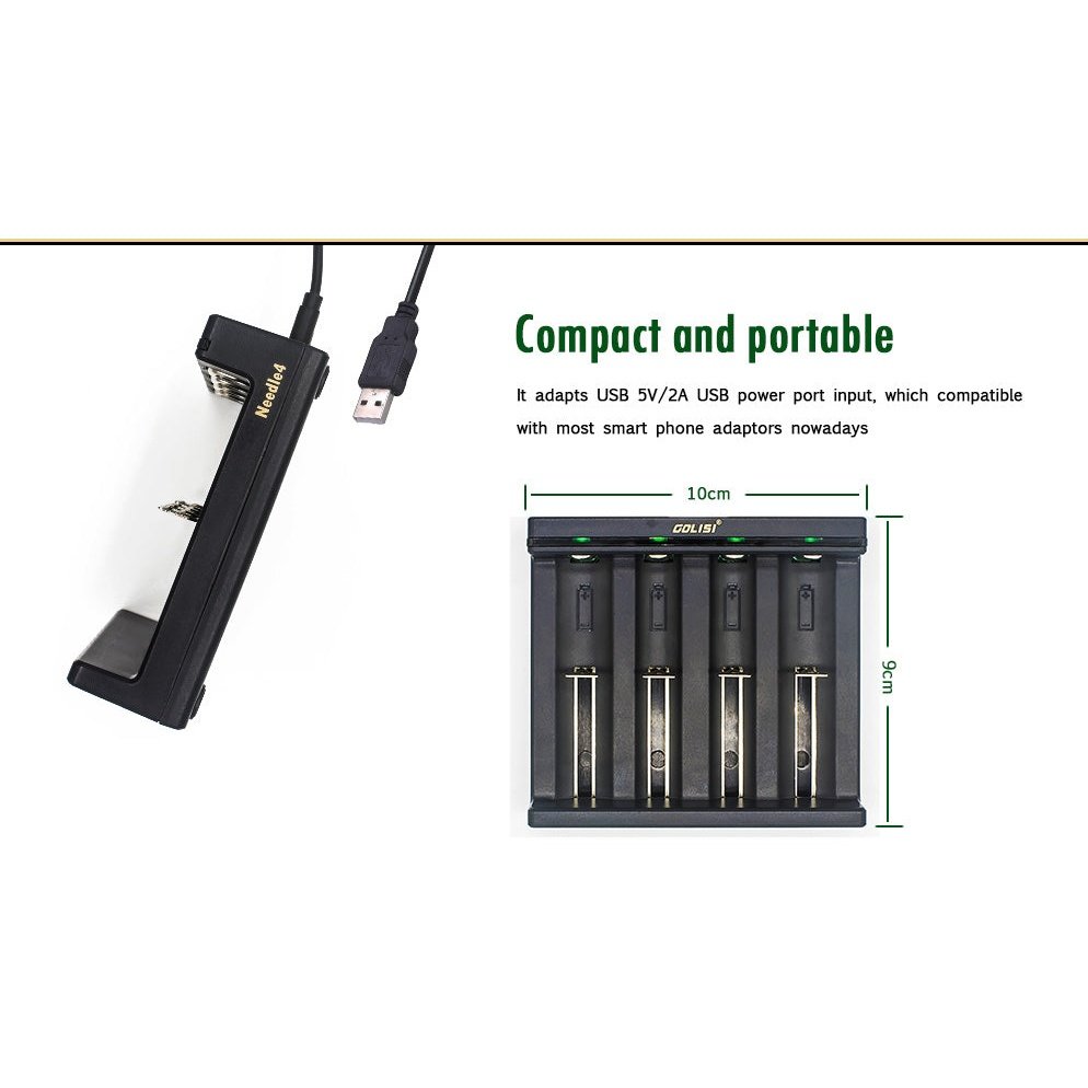 Golisi Needle 4 USB Vape Battery Charger