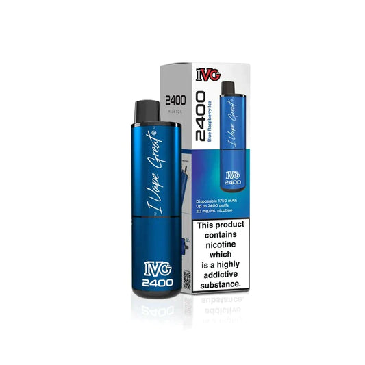 IVG 2400 Blue Raspberry Ice Big Puff Disposable