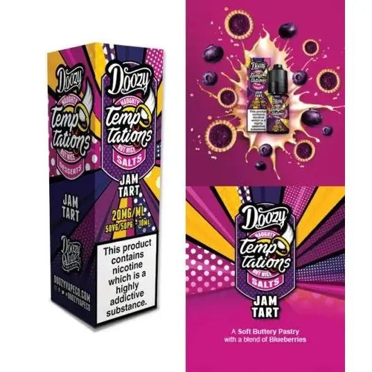 Doozy Temptations Jam Tart Nic Salt E-liquid 10ml