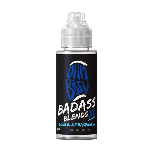 Ohm Brew Badass Blends XL Sour Blue Raspberry E-Liquid 100ml