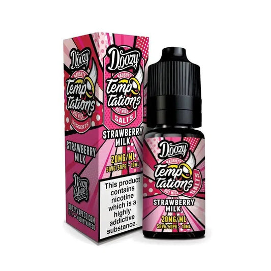 Doozy Temptations Strawberry Milk Nic Salt E-liquid 10ml