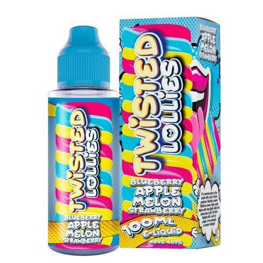 Twisted Lollies Blueberry, Melon Apple &amp; Strawberry Shortfill E-Liquid 100ml