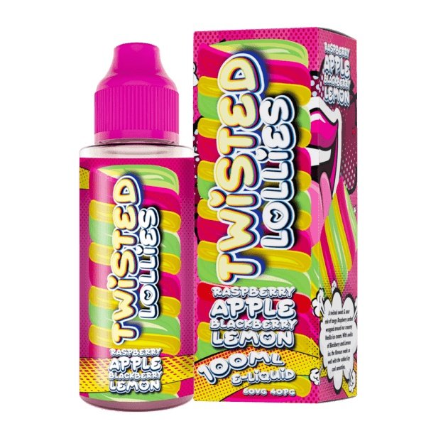 Twisted Lollies Raspberry, Blackcurrant, Apple &amp; Lemon Shortfill E-Liquid 100ml