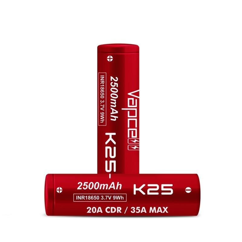 Vapcell 18650 k25 2500mah 20A/35A Battery