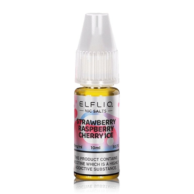 Elfliq Strawberry Raspberry Cherry Ice Nic Salt E-Liquid 10ml