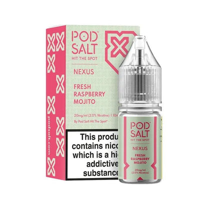 Pod Salt Nexus Fresh Raspberry Mojito Nicotine Salt E-Liquid 10ml