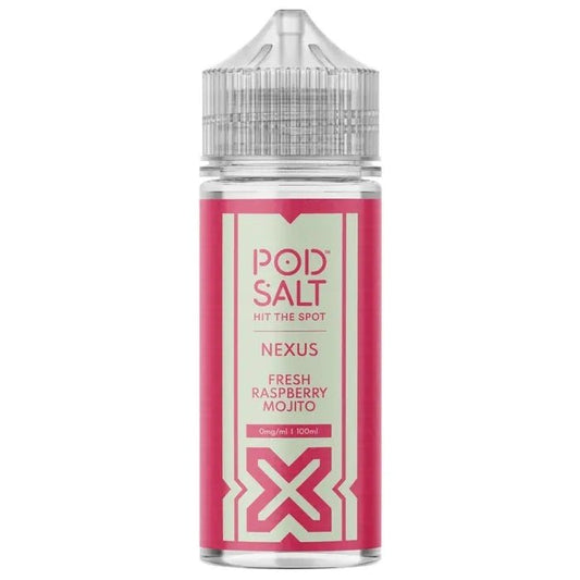 Pod Salt Nexus Fresh Raspberry Mojito Shortfill E-Liquid 100ml