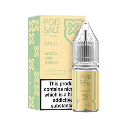 Pod Salt Nexus Lemon Lime Sorbet Nicotine Salt E-Liquid 10ml