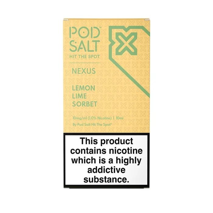 Pod Salt Nexus Lemon Lime Sorbet Nicotine Salt E-Liquid 10ml