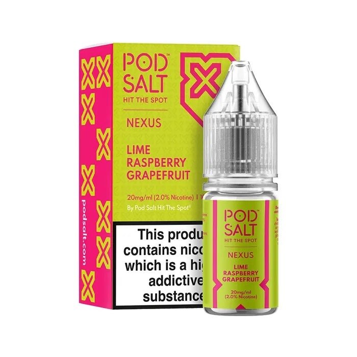 Pod Salt Nexus Lime Raspberry Grapefruit Nicotine Salt E-Liquid 10ml