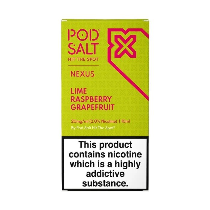 Pod Salt Nexus Lime Raspberry Grapefruit Nicotine Salt E-Liquid 10ml