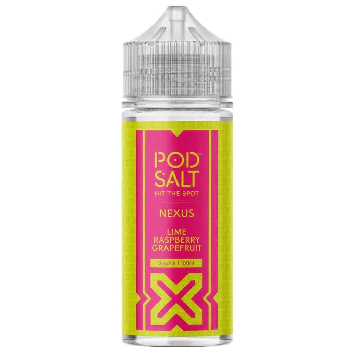 Pod Salt Nexus Lime Raspberry Grapefruit Citrus Mix Shortfill E-Liquid 100ml