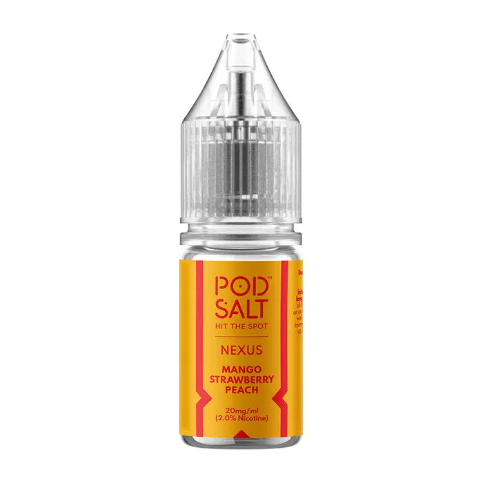 Pod Salt Nexus Mango Strawberry Peach Nicotine Salt E-Liquid 10ml