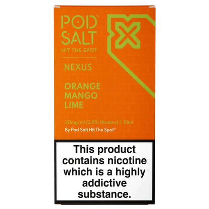 Pod Salt Nexus Orange Mango Lime Nicotine Salt E-Liquid 10ml