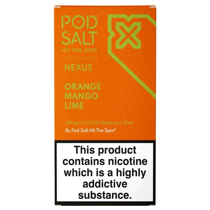 Pod Salt Nexus Orange Mango Lime Nicotine Salt E-Liquid 10ml