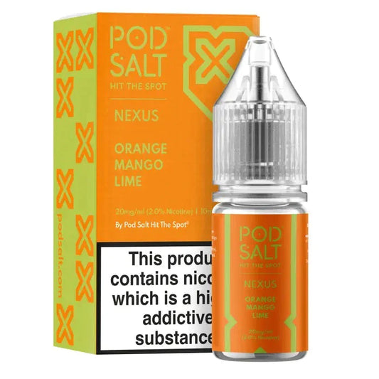 Pod Salt Nexus Orange Mango Lime Nicotine Salt E-Liquid 10ml
