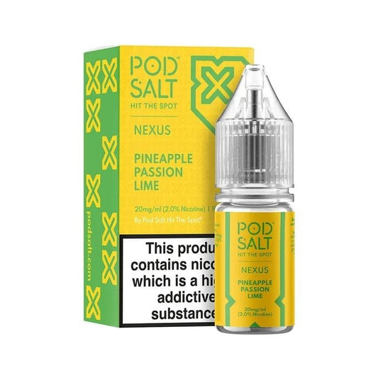 Pod Salt Nexus Pineapple Passion Lime Nicotine Salt E-Liquid 10ml