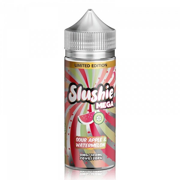 Slushie Mega Sour Apple and Watermelon Shortfill E-Liquid 100ml