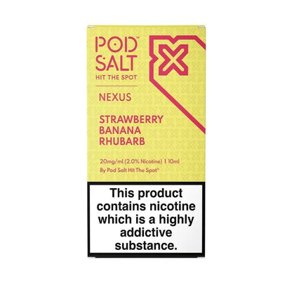 Pod Salt Nexus Strawberry Banana Rhubarb Nicotine Salt E-Liquid 10ml