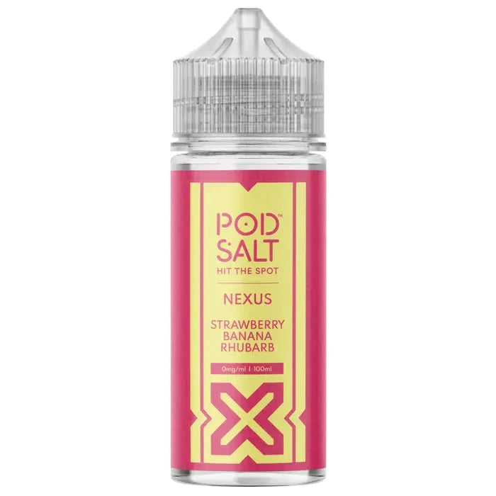 Pod Salt Nexus Strawberry Banana Rhubarb Shortfill E-Liquid 100ml