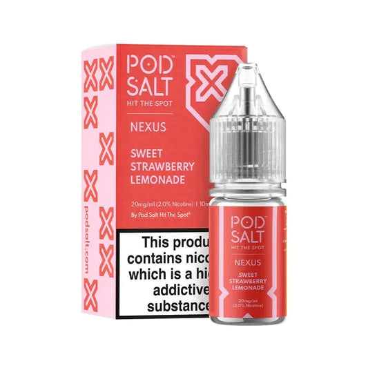 Pod Salt Nexus Sweet Strawberry Lemonade Nicotine Salt E-Liquid 10ml